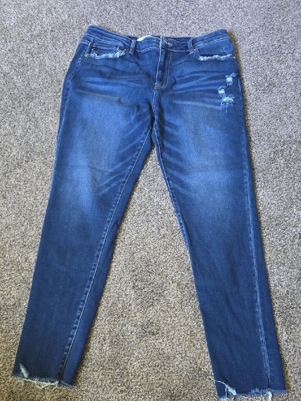 Women’s KanCan Distressed Dark Blue Skinny Jeans